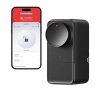 SwitchBot Serrure connectée Pro, Serrure de Porte sans clé, Serrure connectée pour porte d'entrée, Compatible avec votre cylindre actuel, Contrôlable via Hub 2 pour Matter, Alexa, Google et IFTTT