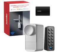 SwitchBot Serrure Connectée WiFi Pro avec Clavier Tactile, Matter Over WiFi, Serrure Électronique à Batterie Rechargeable, Déverrouillage via Empreinte Digitale, Alexa, Google, Compatible Apple Home