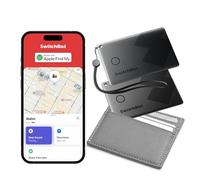 SwitchBot Smart AirTag Card Fonctionne avec Apple Find My (iOS Uniquement), localisateur d'objets, localisateur Bluetooth pour clés, téléphones, Bagages, Objets jusqu'à 3 Ans d'autonomie de la