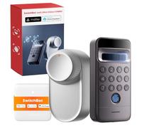 SwitchBot Smart Lock Ultra WiFi avec Keypad Vision Pro - Détection 3D du visage et des veines, déverrouillage sans contact, compatible avec cylindres Europrofil, compatible avec Matter, Alexa, Google