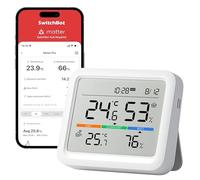 SwitchBot Station Météo sans Fil, Moniteur de Température/Humidité avec Prévisions Météorologiques, Thermomètre et Hygromètre SwitchBot Hub Requis, Bluetooth 120M, Thermometre Interieur Exterieur