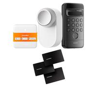 SwitchBot, Système de contrôle d’accès, Lock Ultra Vision Combo weiss (Carte mpreinte digitale, Reconnaissance des visages, Smartphone)