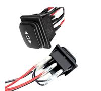 Switian 2x Interrupteur à Bascule DPDT 3 Positions ON-OFF-ON, Momentané DC12V 10A DPDT AC 125V 250V, avec Fils - pour Voiture, Bateau, Camping-car