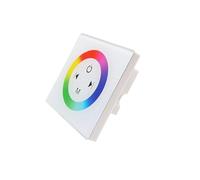 Switian Contrôleur LED RGB Tactile 12V/24V 288W - Panneau en Verre Trempé - Compatible Bandes LED 4 Broches - Variateur de Lumière Intelligent pour Décoration Murale