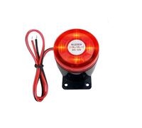 Switian DC 24V MiniSirène Stroboscopique Filaire,120 DB Système d'alarme Sonore Sirène pour la Sécurité à la Maison,Flash Rouge (24, Volts)