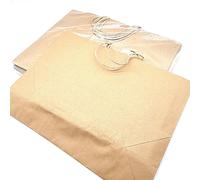 Switory, lot de 25 sacs en papier marron avec anses - 41 x 15 x 30 cm : grands sacs cadeaux, sacs de courses en papier kraft, pour le bricolage, les magasins, les anniversaires et les fêtes