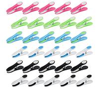 SWKJ Lot de 30 pinces à linge antidérapantes pour corde à linge, pinces à linge multicolores très résistantes avec clip rembourré doux pour la maison