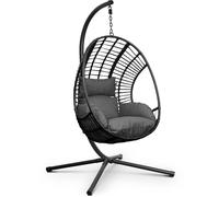 Swoods Fauteuil Suspendu XXL avec Support – Pour Intérieur et Extérieur – avec Coussins – Chaise Œuf – Jusqu’à 150 kg