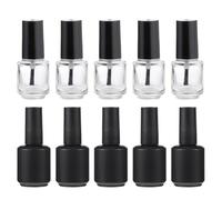 SWOOMEY 10 Flacons Vides en Verre 15 Ml Pinceau, Légers et Faciles à Transporter, Rangement de Vernis à Ongles en Voyage
