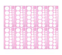 SWOOMEY 10 Pièces Lot de Pochoirs Ronds Outil Précis pour Dessin Géométrique Règle de Quilling Transparente pour Bureau et École pour Travaux Créatifs