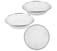 SWOOMEY 3 Pièces Tamis Rond en Fer Galvanisé 30x30 Cm pour Jardinage, Tamis à Sol Robuste Maillage Renforcé 1/8, 1/4, 3/8 pour Compost et Terre Brute
