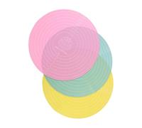 SWOOMEY 3 Pièces Tapis de Décoration Pâtissière Rond Silicone avec Graduations Tapis de Travail Antidérapant pour Pâtisserie et Préparation de Pâte