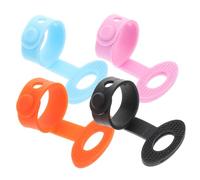 SWOOMEY 4 Pièces Organiseur de Rangement pour Médiators de Guitare Silicone Lot de Protections de Doigts Antidérapantes pour Débutants Couvertures Ciel et Accessoire de Jeu Pratique pour