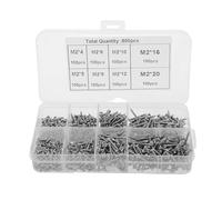 SWOOMEY 800 Pièces Vis à Tête Ronde en Acier, Vis Autotaraudeuses pour Bois et Tôle, Kit Complet pour Bricolage et Réparation