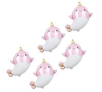 SWOOMEY Ballon Décoratif de Licorne de Mer 5pcs en Aluminium Rose pour Décoration de Fête et Bar, Crée une Ambiance Joyeuse et Résiste aux Fuites D'air
