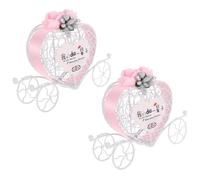 SWOOMEY Boîte à Dragées Mariage de Cœur, Coffret Couple à Offrir en Métal, Lot de 2 Pièces, Design Européen Élégant pour Présents et Fêtes
