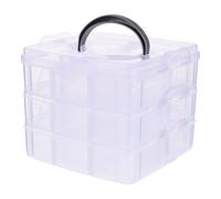 SWOOMEY Boîte de Rangement en Plastique Transparent à 3 Niveaux Support pour Ruban Adhésif Petit Conteneur de Rangement pour Fournitures D’artisanat et Scrapbooking Compact et Pratique