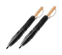 SWOOMEY Brosse de Cheminée en Nylon et Acier Inoxydable 2pcs, Kit de Nettoyage Résistant la Déformation pour Conduits et Poêles, Outil Pratique pour Entretien