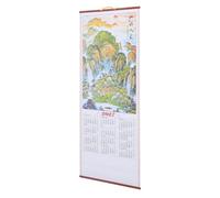 SWOOMEY Calendrier Mural Chinois Décoration Naturelle Année du Mouton 2027 Déchirure Quotidienne en Papier, Design Élégant en Rouleau pour Entrée et Bureau