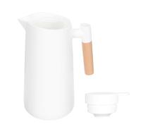 SWOOMEY Carafe Isotherme de Style Nordique 1l Poignée en Bois, Bouilloire Portable en Verre et Pp pour Usage Domestique, Design Délicat et Couleur Fraîche