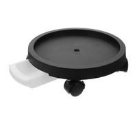 SWOOMEY Chariot pour Pot de Fleurs Rond Noir en Plastique avec roulettes | Plateau Tournant à 360°, pour Bonsaï et Jardinière, Salon ou Salle à Manger