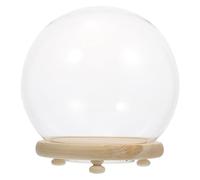 SWOOMEY Couvercle en Verre Lumineux Design en Verre et Bois Fleur Éternelle pour Une Ambiance Romantique pour Décoration de Bureau