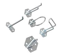 SWOOMEY Crochet Lot de 5 pour Panneau Perforé en Fer Argenté Set de Pièces Crochets Incurvés U, Support Mural pour Rangement D'outils de Bricolage