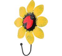 SWOOMEY Crochets Muraux en Fer pour Suspendre Manteaux et Parapluies Jaune Forme Fleur Crochet Décoratif Solide et Gain de Place pour Cuisines et Placards
