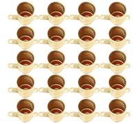 SWOOMEY Douilles E10 Support de Lampe Surface Lisse et Dureté Élevée Lot de 20 en Cuivre pour Ampoules pour Chandeliers et Chambres