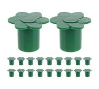 SWOOMEY Embouts de Tiges en Bambou Fleur, 25 Pièces en Plastique Vert | Forme Fleur, Ajustement Sécurisé, pour Tuteur de Plante et Systèmes Diy, Usage Saisonnier au Jardin