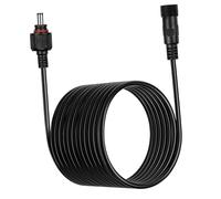 SWOOMEY Extension Cord Noir 4,9m 12v 24v, Câble de Charge Solaire en Cuivre et Silicone, Rallonge pour Lampe Solaire et Pompe, Remplacement