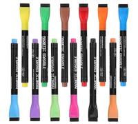 SWOOMEY Feutres Velleda Effaçables à Sec pour Garçon et Filles, Marqueurs Magnétiques à Pointe Fine, Couleurs Vives, Lot de 12 Set de Set, pour Tableau Blanc Domestique et Scolaire