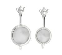 SWOOMEY Filtre à Thé Résistance Haute Température 2pcs avec Poignée en Acier Inoxydable Filtration Fine pour Maison et Bureau, Accessoire pour Amateurs de Thé