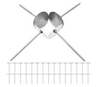 SWOOMEY Outils de Décoration de Pâtisserie en Acier Inoxydable Argenté, 50 Pièces, Aiguille à Fleurs de Gâteau pour Décoration Précise et Usage Polyvalent en Pâtisserie Professionnelle