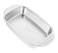 SWOOMEY Plat Rectangulaire Inox pour Cuisson à Induction Gril Plat Poisson Crevettes et Fruits de Mer pour Usage Domestique et Professionnel