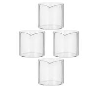 SWOOMEY Pot à Lait en Verre Vintage 110ml 4pcs Pichet à Lait Simple et Pratique pour Servir pour Familles et Restaurants Occidentaux