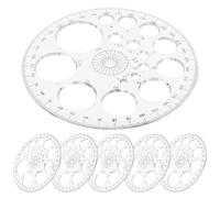 SWOOMEY Rapporteurs Circulaires à 360 Degrés en Plastique Lot de 6 pour Mesurer Angles et Dessiner des Lignes Radiales, Dessin Conception Architecturale