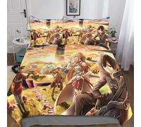 Sword Art Online Housse De Couette, D Anime Motif Imprim¿¿ Parure De Lit Housses De Couettes En Microfibre Avec Fermeture ¿¿Clai Parure De Couette Avec