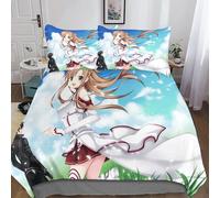 Sword Art Online Housse De Couette D Imprim¿¿ Anime Parure De Lit Microfibre Fermeture ¿¿Clair, Housses De Couettes Avec D'oreiller Parure De Couette Po