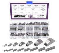 Swpeet 211 pièces métrique Woodruff Key combo kit avec 15 tailles Woodruff demi - round Key Half - moon Key rainure Shaft manivelle rbre de transmission parallèle Key attaches mécaniques arbre