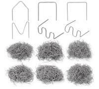 Swpeet 3000Pcs 6 Types Kit d'assortiment d'agrafes de soudage en plastique 0,8 mm / 0,6 mm, agrafes à chaud en acier inoxydable, agrafe de réparation de soudage de pare-chocs, agrafe