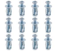 Swpeet Lot de 12 écrous de cric M5 x 25 - Écrous de pétale - Écrous de fixation avec vis - Assemblage pour mur creux en fer - Utilisation sur mur doux et fin (M5 x 25)