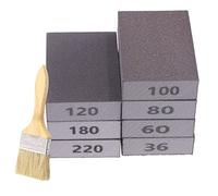 Swpeet Lot de 16 éponges de ponçage ultra fines à sec et humide - Grain #120 - Blanc - 10,2 x 7,1 x 2,5 cm