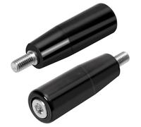 Swpeet Lot de 2 pièces de manivelle tournante à filetage mâle M8×63 mm, poignée de machine, poignée à bouton tournant, poignée à manivelle pour machine à fraiser, tour, meuleuse, presse à percer