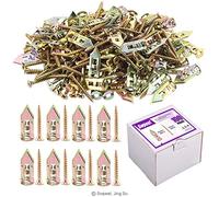 Swpeet Lot de 200 chevilles auto-perceuses pour cloisons sèches avec kit de 100 vis, pas de perçage ou de trous dans le mur, parfait pour TV