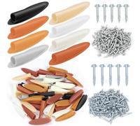 Swpeet Lot de 360 bouchons de trou de poche en plastique de 7 mm avec assortiment de vis, capuchons obliques pour trou oblique, accessoires pour outils de travail du bois, 8 couleurs