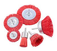 Swpeet Lot de brosses à fil abrasif en nylon avec tige de 1/4 pouce, brosse en nylon pour perceuse idéale pour enlever la rouille, la corrosion, la peinture - Réduit la rupture de fil