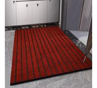 Swsen Paillasson Exterieur Entrée | Tapis d'entrée Intérieur Antidérapant et Durable | Absorbe l'eau et Ramasse la Saleté | Tapis de Porte Lavable Machine(Rouge foncé, 80x120cm)