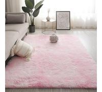 Swsen Tapis de Salon Shaggy Ultra Doux - Moelleux et Lavable - Tapis Moderne pour Chambre avec Dessous Antidérapant, 40 x 60 cm, Gouache