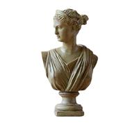 Swtgaah Buste Apollo ou déesse en résine - Sculpture blanche classique comme figurine décorative pour salon, bibliothèque et étagère (cuivre)